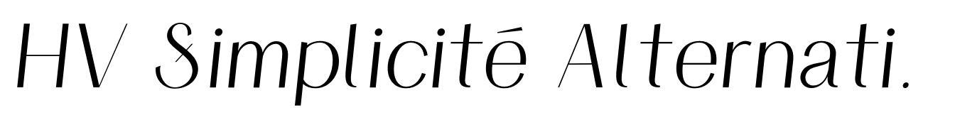 HV Simplicité Alternative Italic